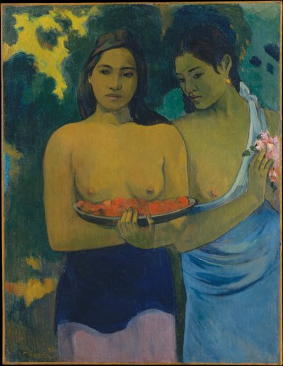 Die Brüste mit roten Blumen von Paul Gauguin